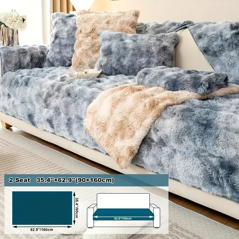 Luxurious Gradient Velvet Sofa Cover topspet