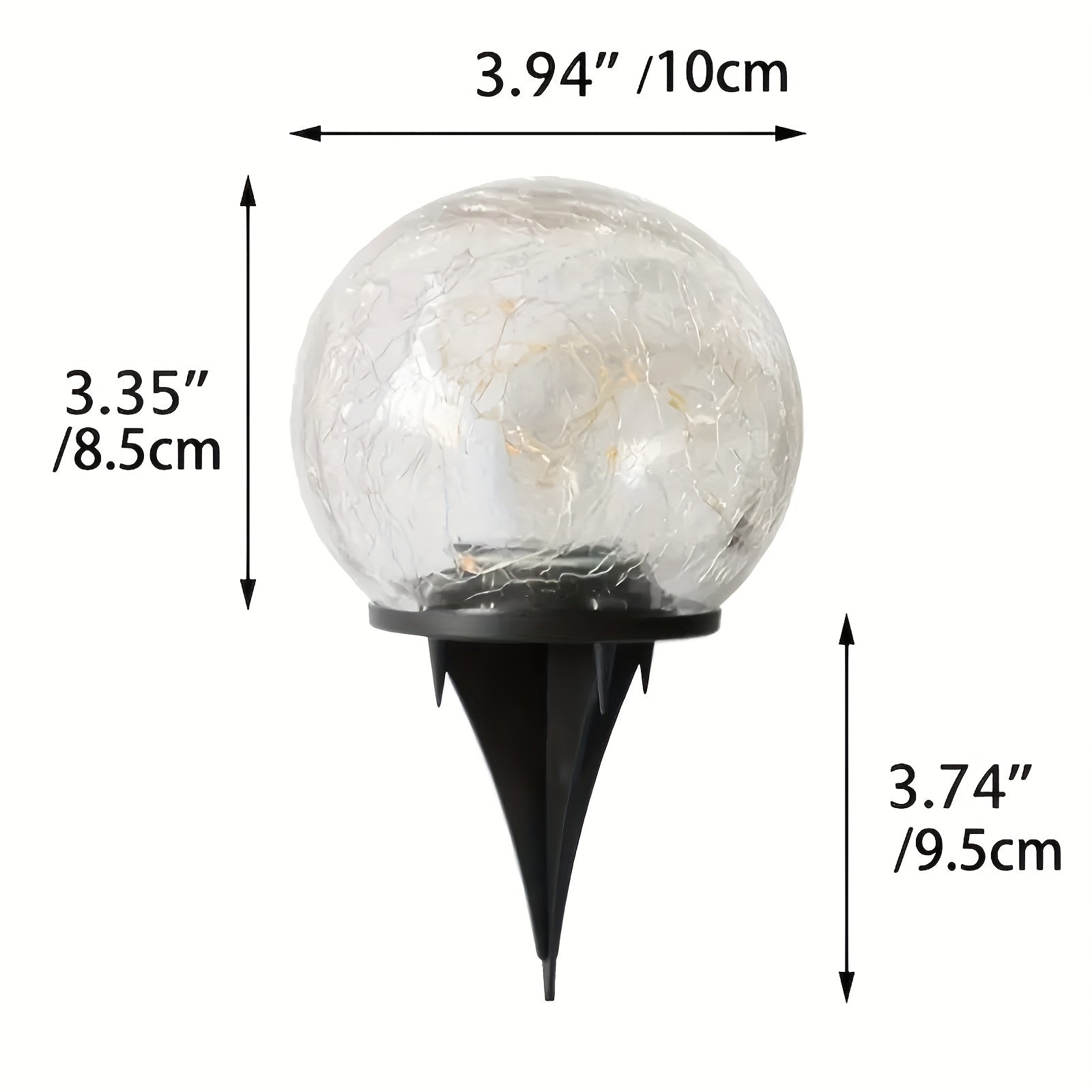 1/2/4 Sets Of Garden Solar Lights, Cracked Glass Bulb LED Outdoor Decorative Lights, Solar Floor Lights, Garden Landscape Lawn Lights, IP44 Waterproof And Durable, Suitable For Courtyards, Lawns And Gardens And Universal Holi House Of Avana