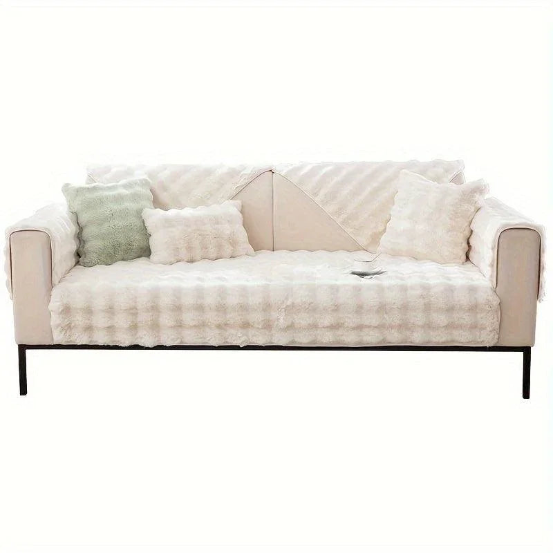 Molly Mutt Couch Cover - Soft, Cozy, and Non-Slip Plush Sofa Protector topspet