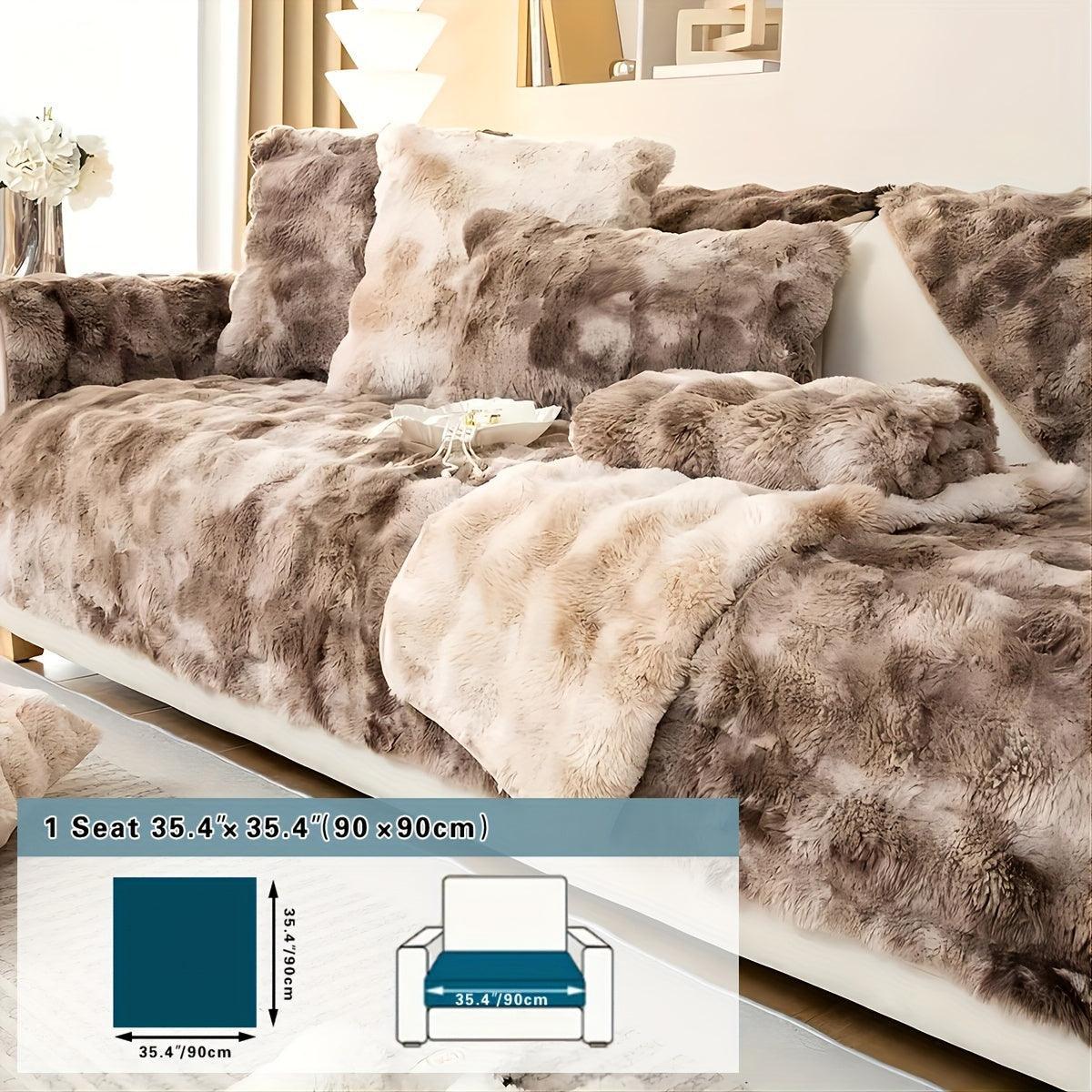 Luxurious Gradient Velvet Sofa Cover topspet
