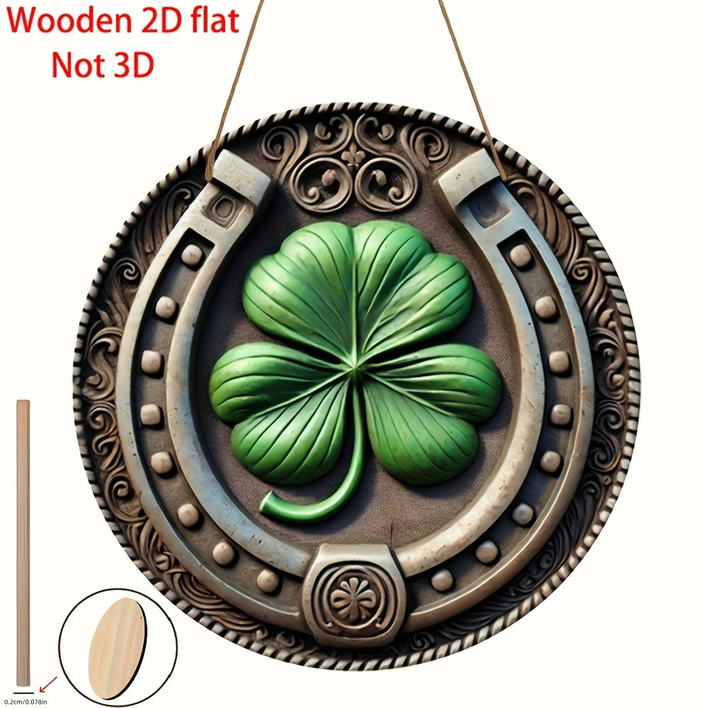 Wall Sign - Retro Wooden Green