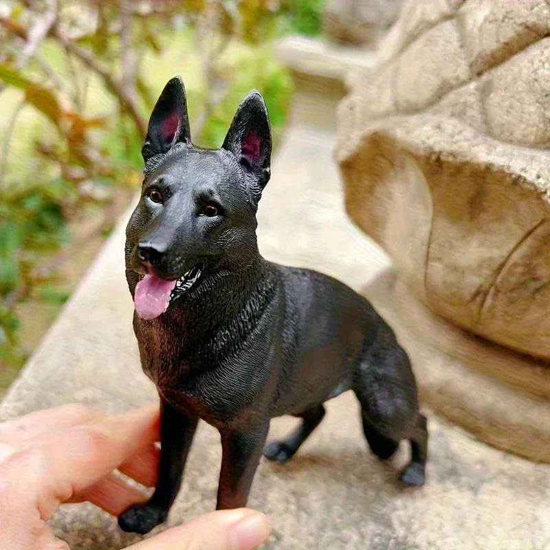 German Shepherd Dog Cognitive Decorative Figurine Realistic PVC Statue German Shepherd Dog Statue Military Style Action Doll Perfect Birthday Gift Dog Statue Static Solid Simulation Animal Dog Model House Of Avana