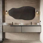 Large Modern Wave Mirror - Full-Length Vertical design with Curve, Elegant Bedroom Living Room Decor, Easy Installation No Wiring Needed, Durable for Home or Commercial Spaces, Wall Mirrors for Living Room, Easyinstallation M House Of Avana