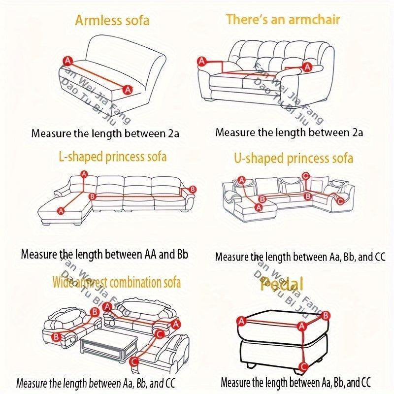 Update Sofa with Organic Couch Cover| Herringbone Chenille Tassels topspet