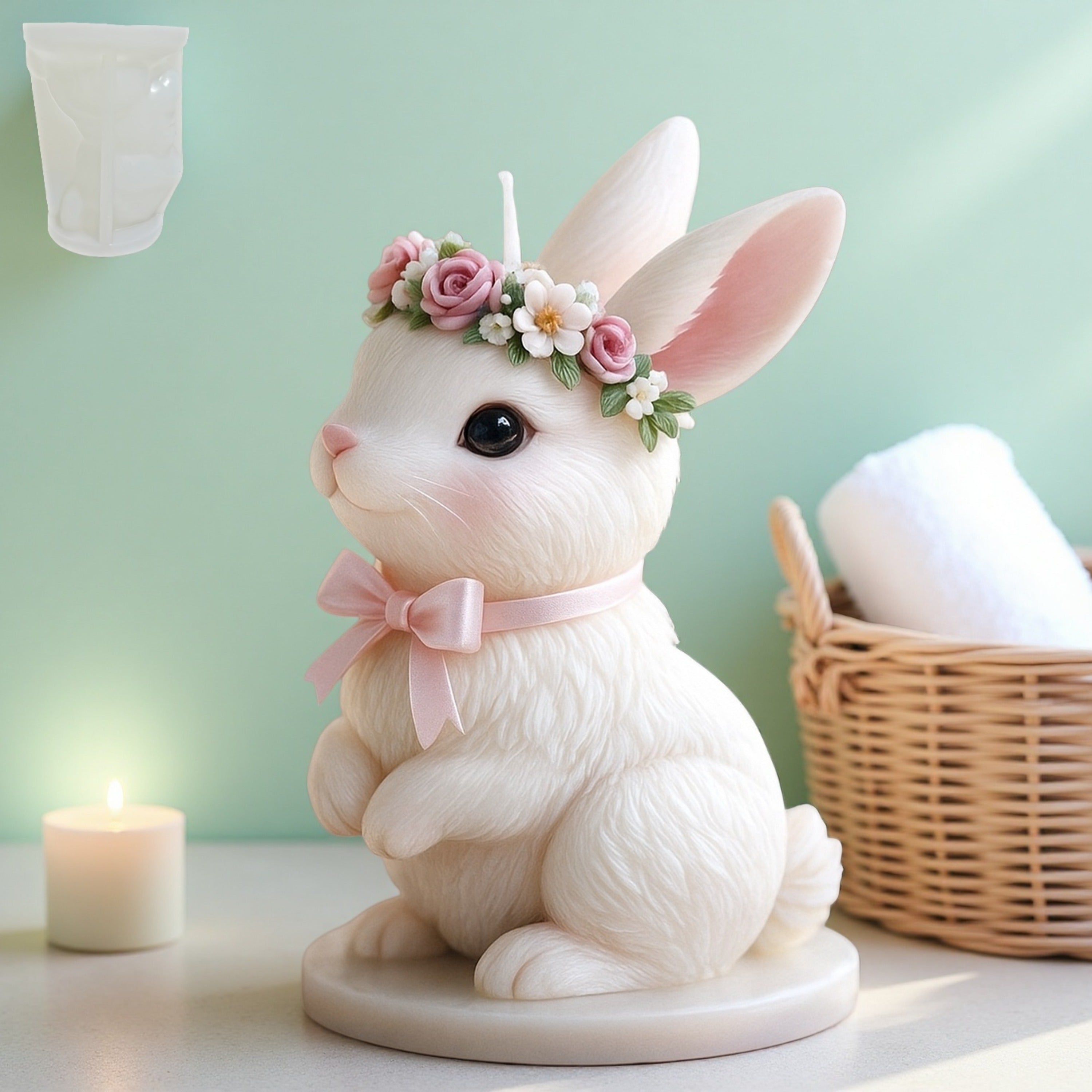 Candle Mold - Reusable Silicone Bunny