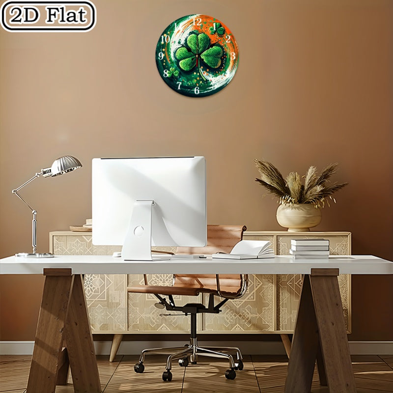 Wall Clock - Silent Wooden Round