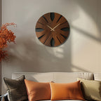 Artistic Wooden Wall Clock - Silent, Non-Ticking, Unique Irregular Shape | Decorative MDF Home Decor for Living Room, Bedroom, Office House Of Avana