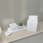 Resin Marble Pattern Tissue Box, Suitable for Hand Towels, Toilet Paper Rolls, etc., Can Be Placed in Bathroom, Living Room, Vanity Square Tissue Holder, Black Imitation Marble, White Imitation Marble House Of Avana