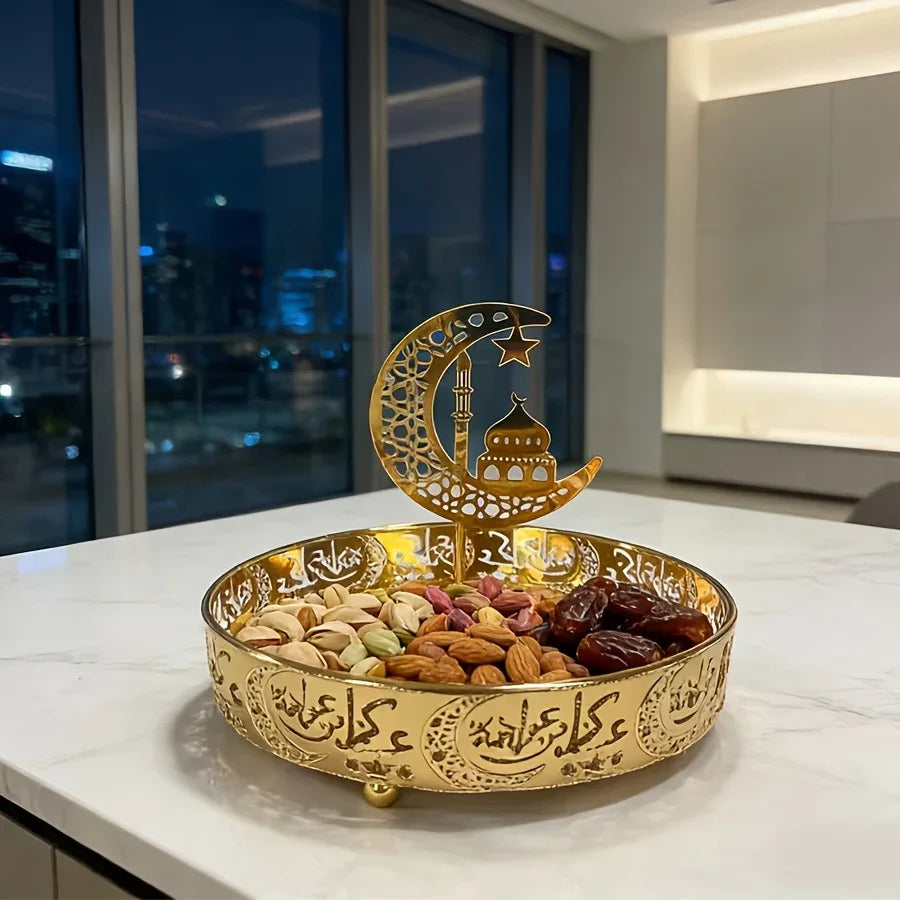Metal Castle Storage Box - Gold Eid Centerpiece