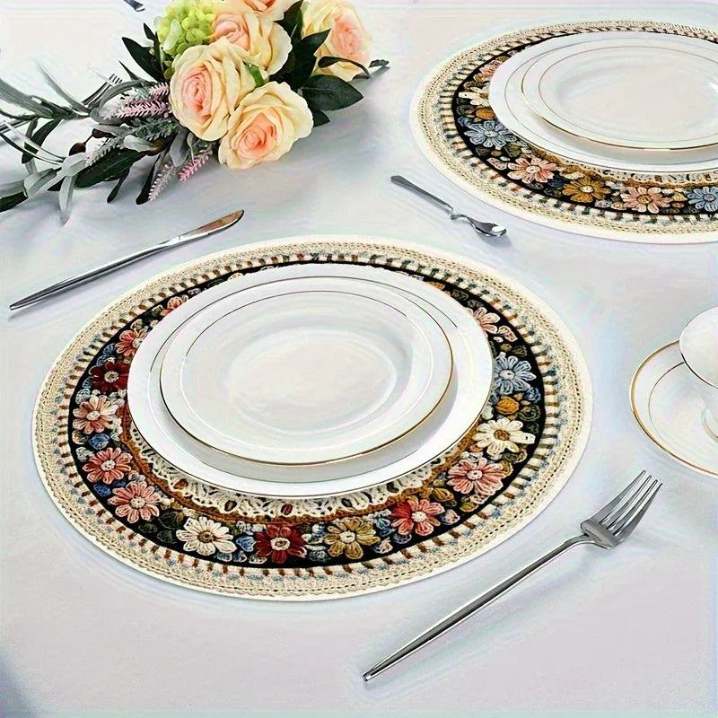 Placemats - Woven Wood Round