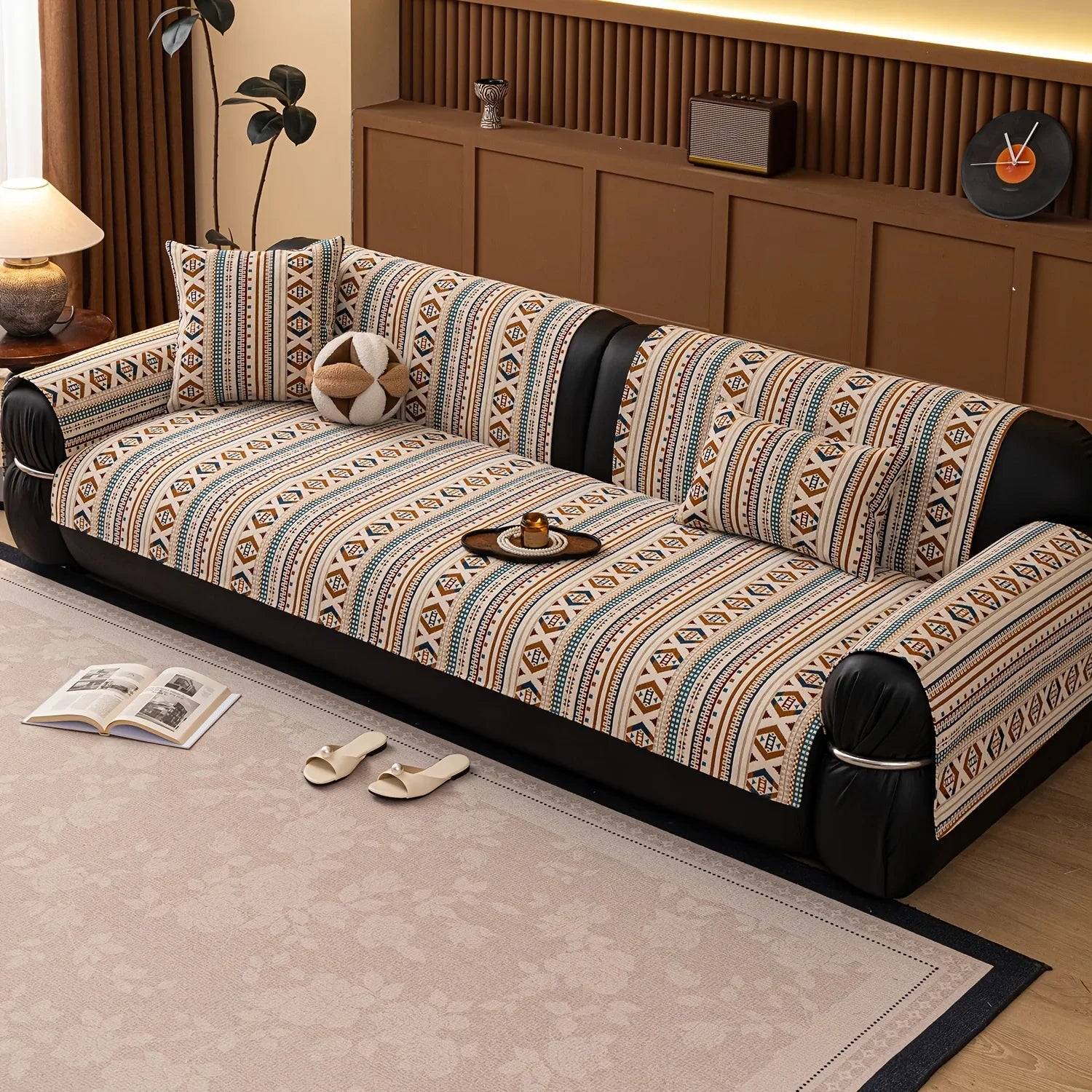 Sofa Cushion - Non-slip Chenille Geometric Multi-size