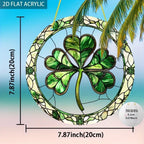 Sun Catcher - Stained Glass Green Round