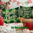 Pillow Covers - Festive Green White 4pcs