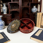 Wood Storage Box - Wooden Four-Compartment Organizer