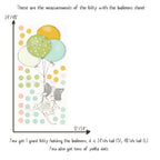 Baby Animals Inside Hot Air Balloons - Fabric Nursery Wall Art Decals, back view - House Of Avana