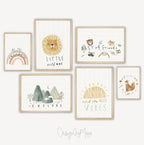 Baby Animals Prints - Luster Paper Nursery Wall Art Prints, front view - House Of Avana