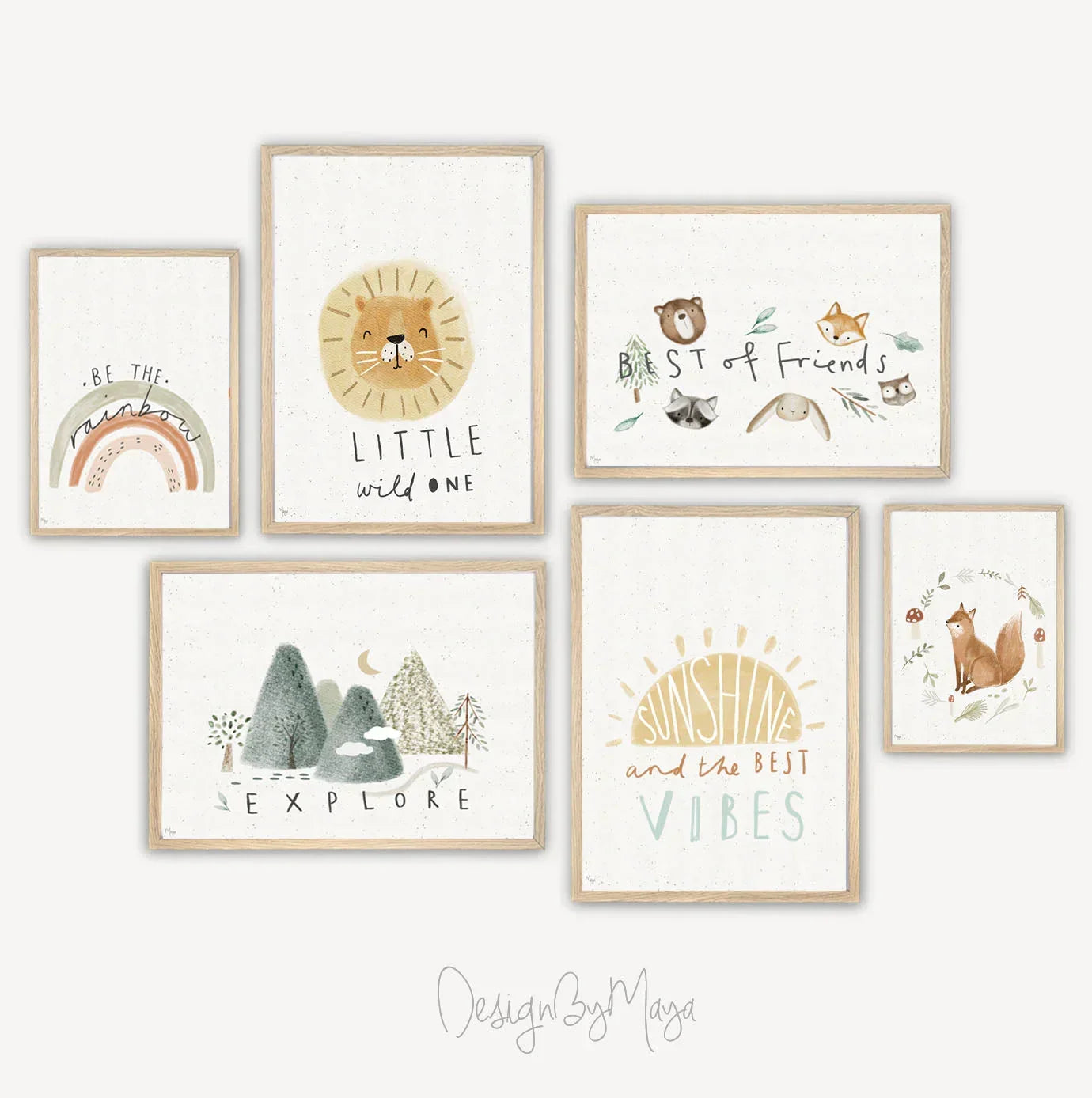 Baby Animals Prints - Luster Paper Nursery Wall Art Prints, front view - House Of Avana