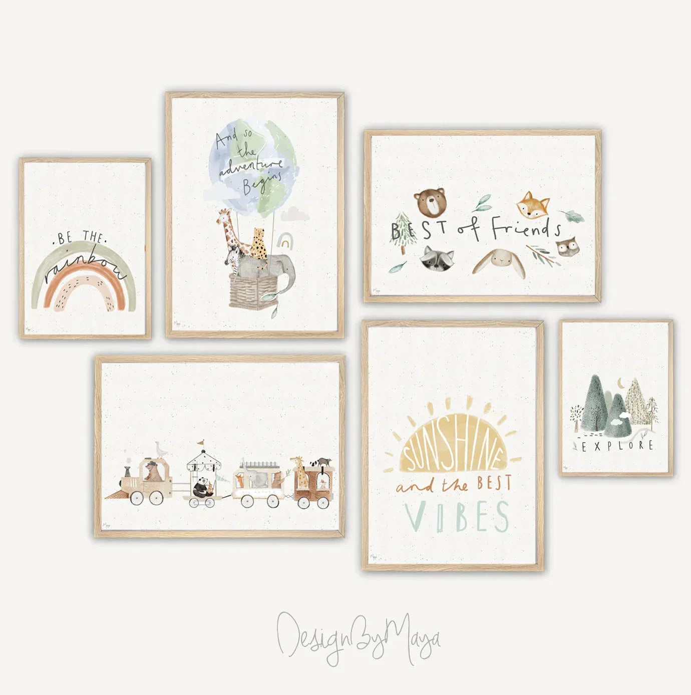 Baby Animals Prints - Luster Paper Nursery Wall Art Prints, close-up view - House Of Avana