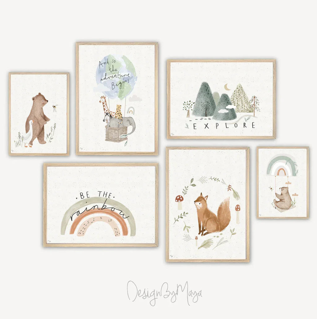 Baby Animals Prints - Luster Paper Nursery Wall Art Prints, texture detail - House Of Avana