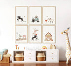 Baby Animals Prints - Luster Paper Nursery Wall Art Prints, back view - House Of Avana