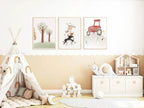 Baby Animals Prints - Luster Paper Nursery Wall Art Prints, top view - House Of Avana