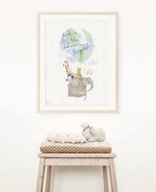 Baby Animals Prints - Luster Paper Nursery Wall Art Prints, angled view - House Of Avana