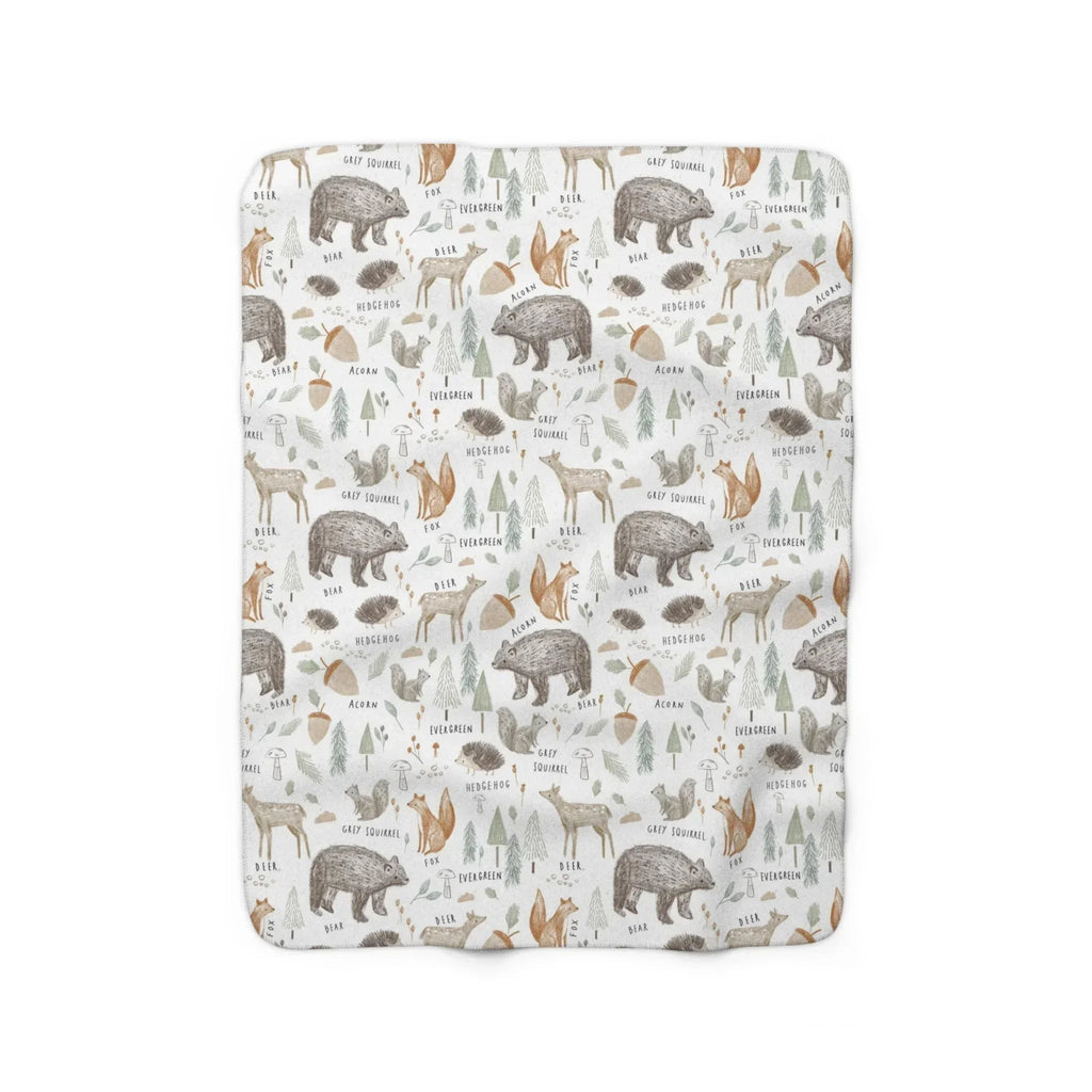 Baby Animals - Vintage Baby Blanket, close-up view - House Of Avana