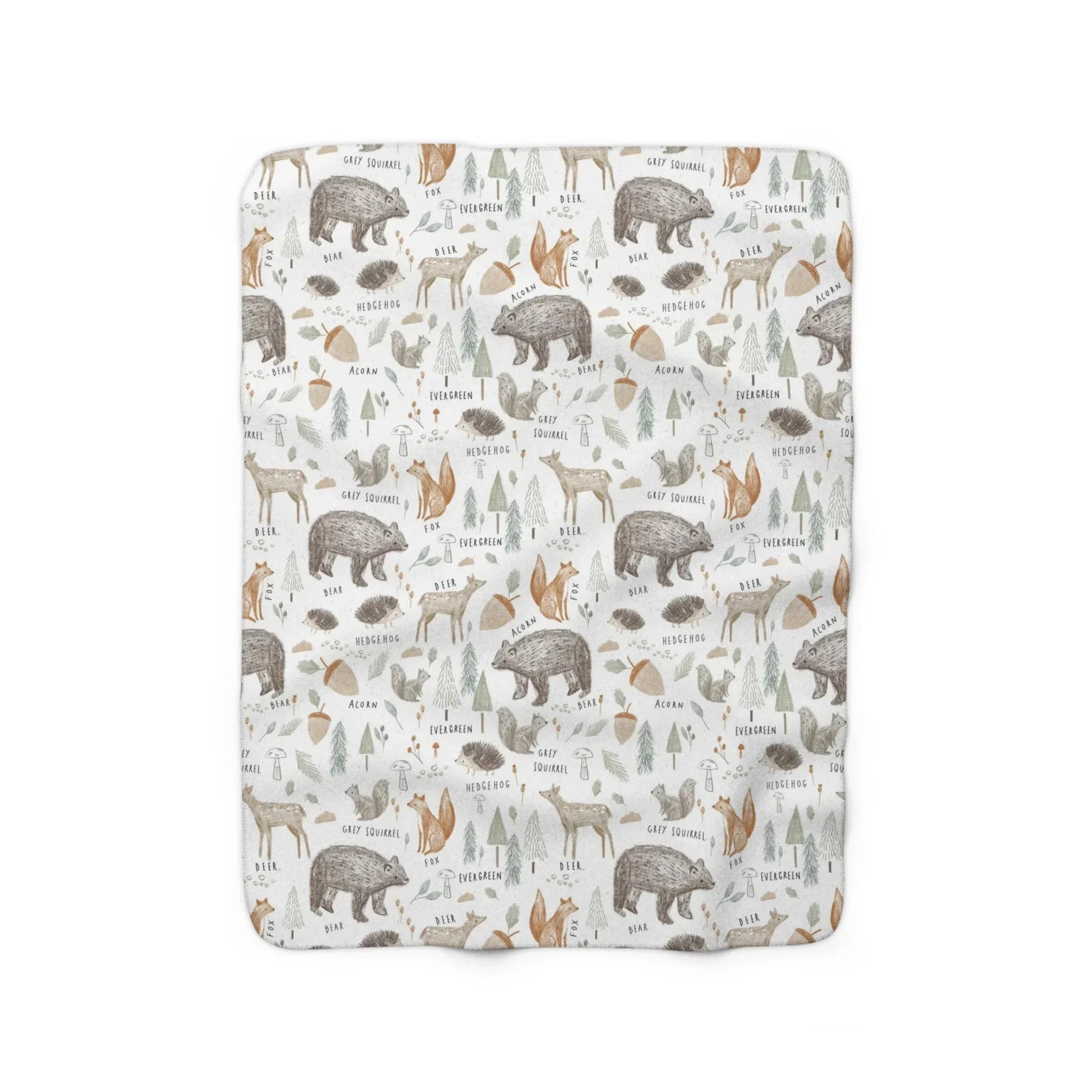 Baby Animals - Vintage Baby Blanket, close-up view - House Of Avana