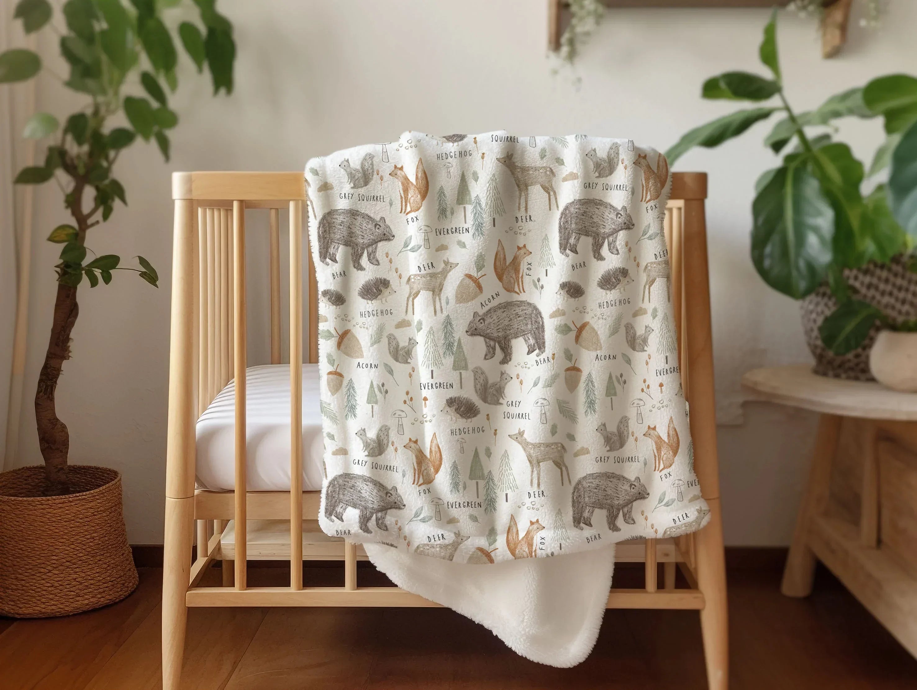 Baby Animals - Vintage Baby Blanket, lifestyle image - House Of Avana