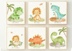 Baby Dinosaurs Set - Luster Paper Nursery Wall Art Prints, front view - House Of Avana