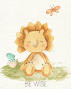 Baby Dinosaurs Set - Luster Paper Nursery Wall Art Prints, side view - House Of Avana