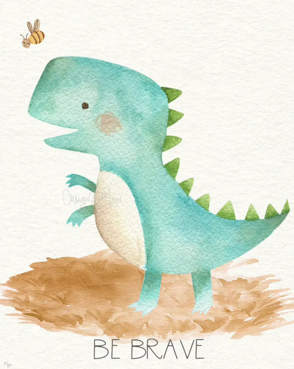 Baby Dinosaurs Set - Luster Paper Nursery Wall Art Prints, detail shot - House Of Avana