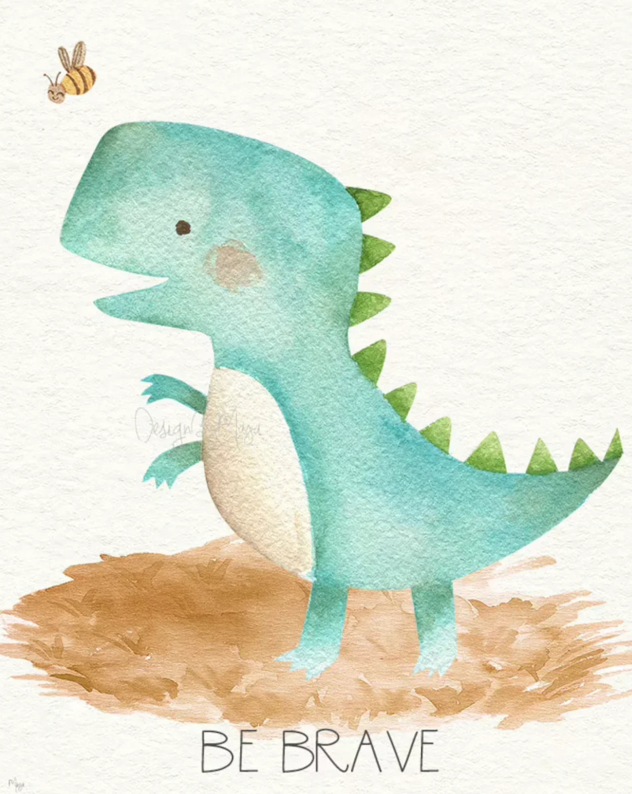 Baby Dinosaurs Set - Luster Paper Nursery Wall Art Prints, detail shot - House Of Avana