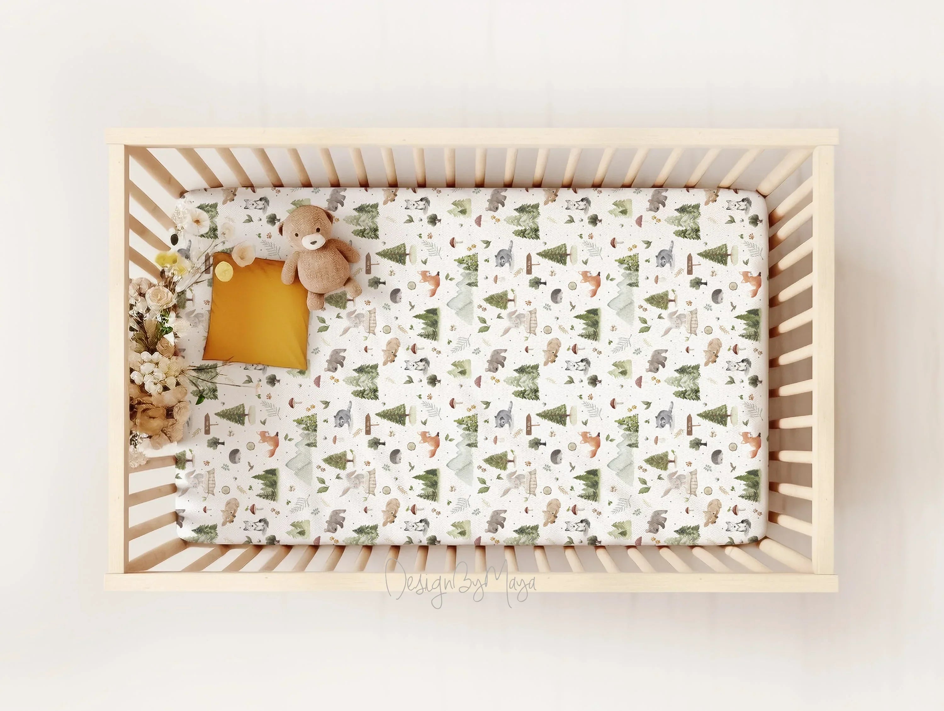 Baby Dogs Crib Sheet - Minky / Jersey Crib Sheet, detail shot - House Of Avana