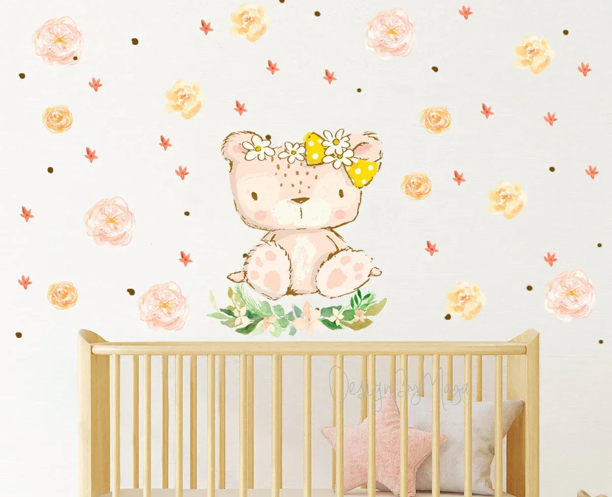 Baby Elephant - Fabric Nursery Wall Art Decals, texture detail - House Of Avana