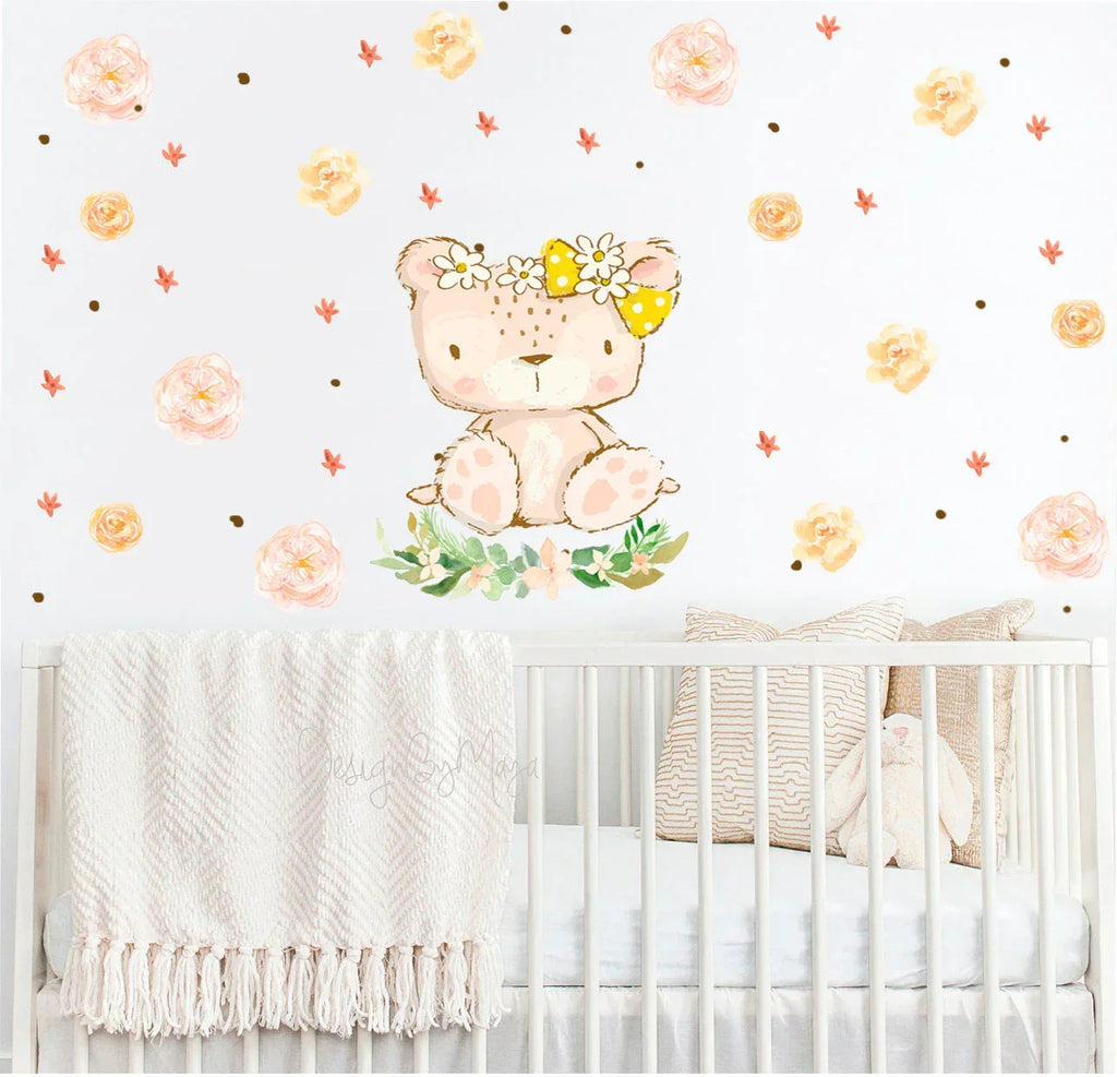 Baby Elephant - Fabric Nursery Wall Art Decals, lifestyle image - House Of Avana
