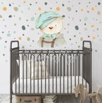 Baby Elephant - Fabric Nursery Wall Art Decals, angled view - House Of Avana
