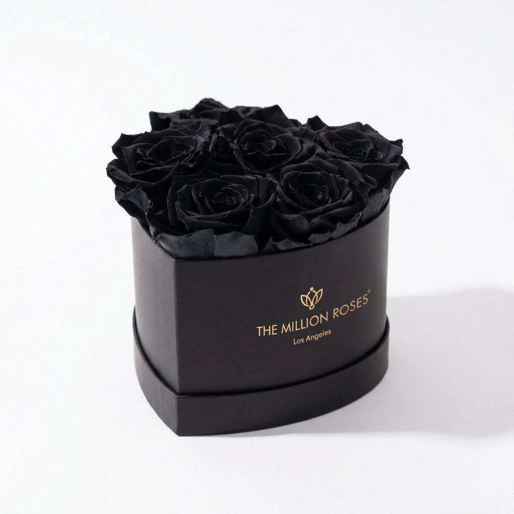 Baby Heart Black Box | Black Roses