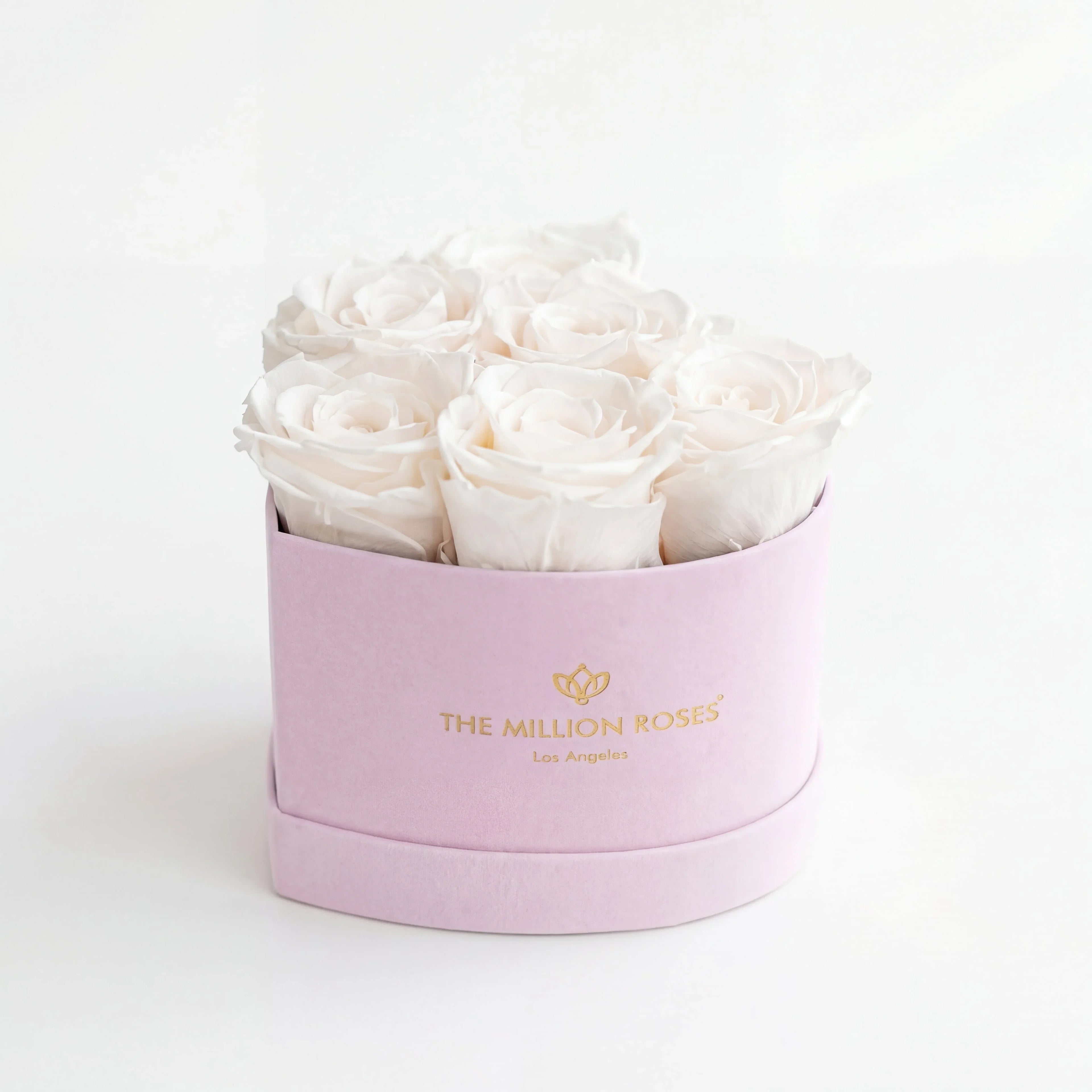 Baby Heart Light Pink Box | White Roses