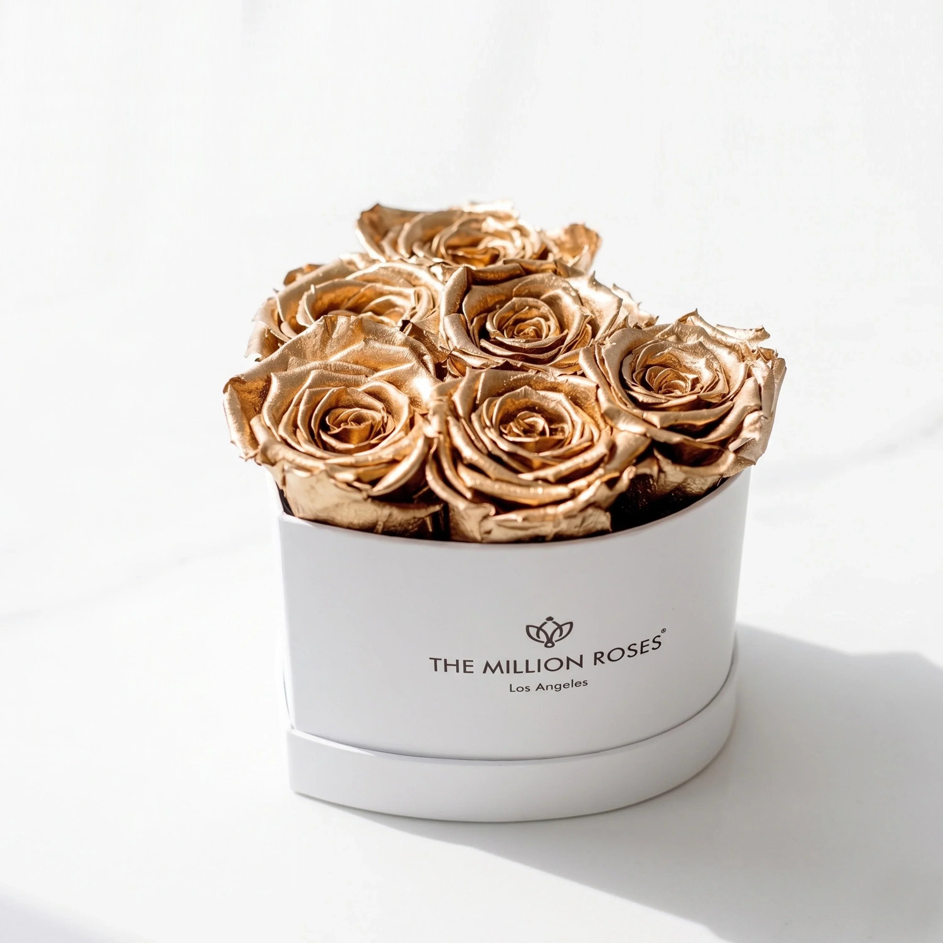 Baby Heart White Box | Gold Roses