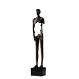 Hollowed-out Male Abstract Black Figurine Sculpture