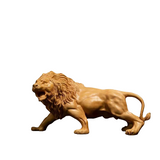 Hand-carved Wooden Lion Sculpture