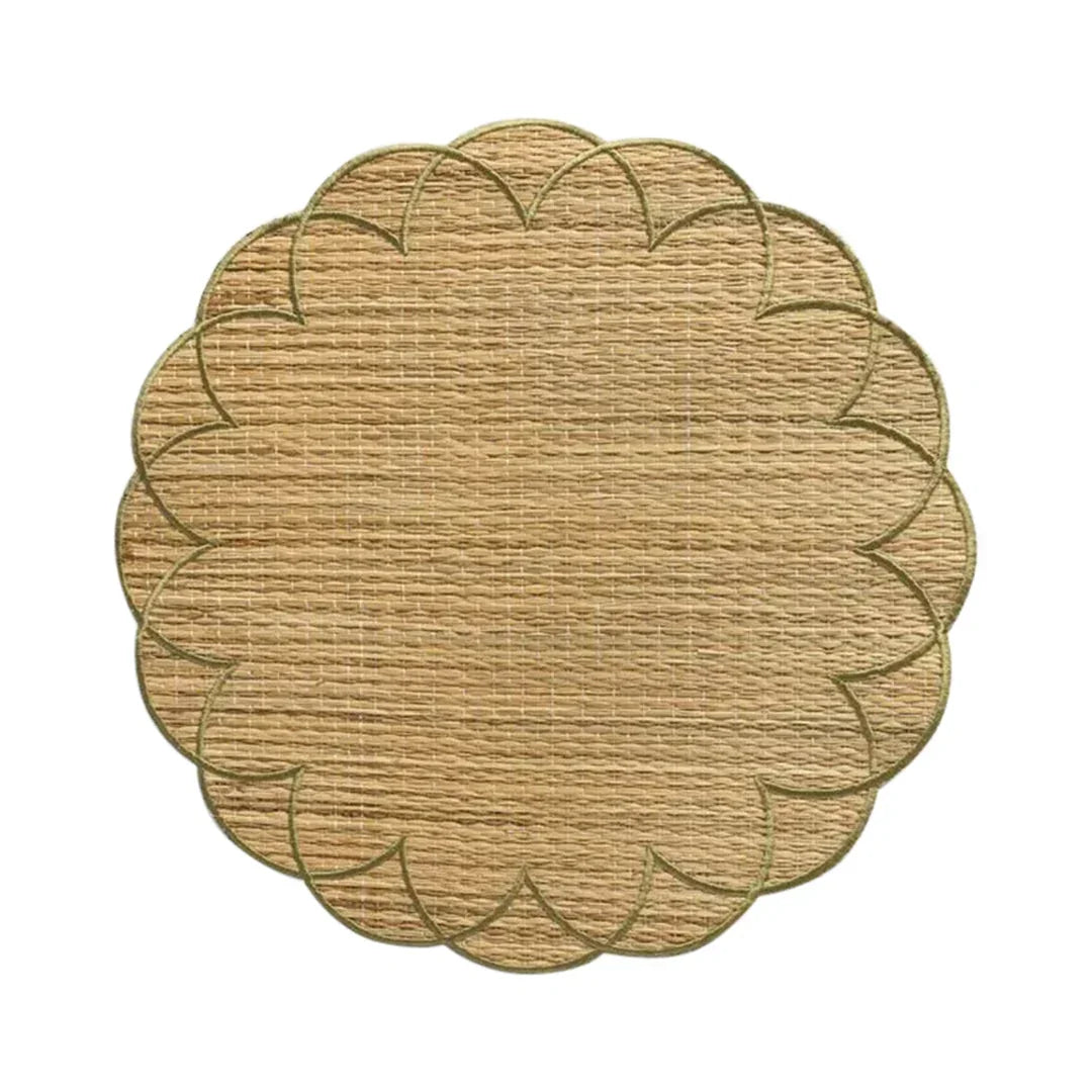 Bali Straw Placemat, front view - House Of Avana