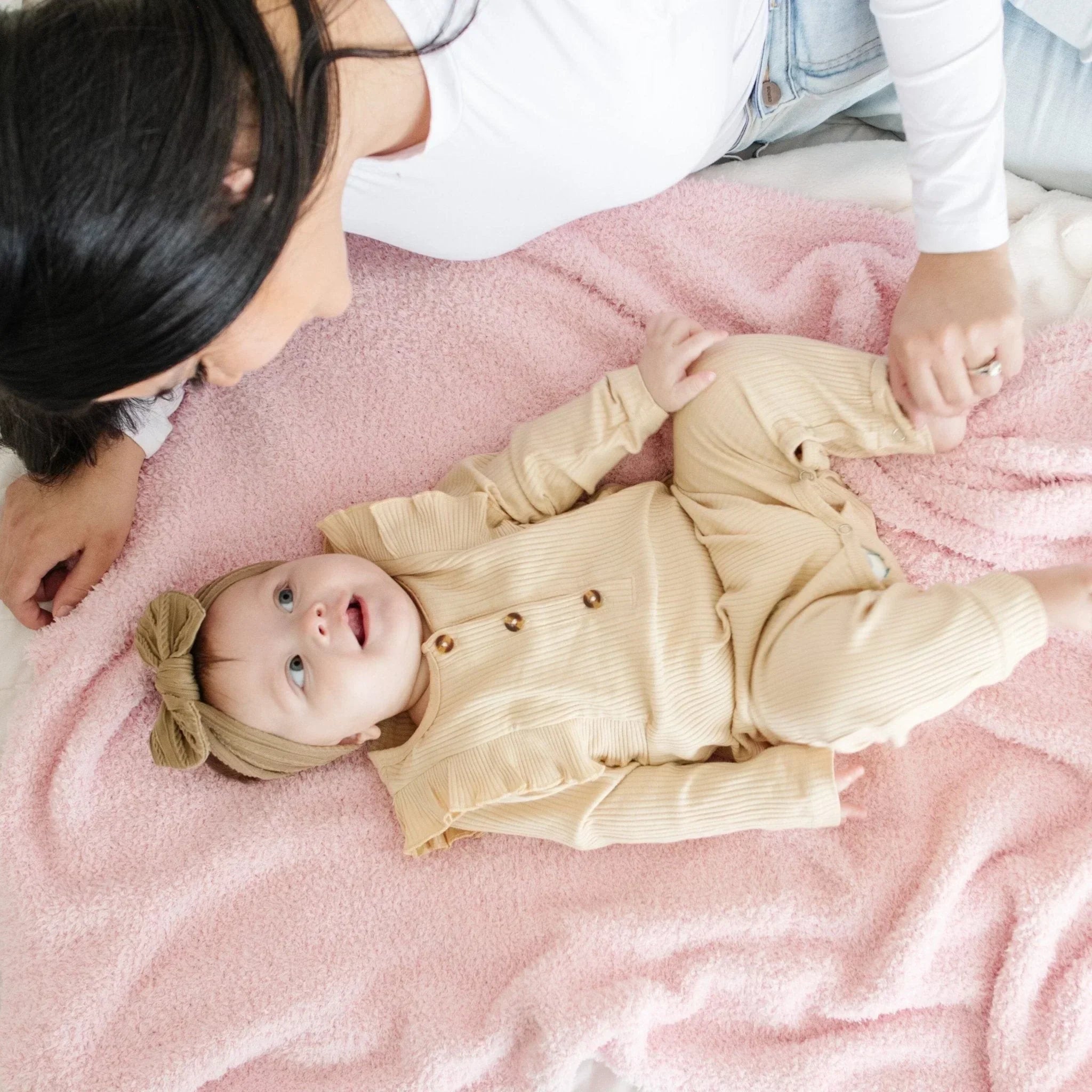 Bamboni® Receiving Blankets, angled view - House Of Avana