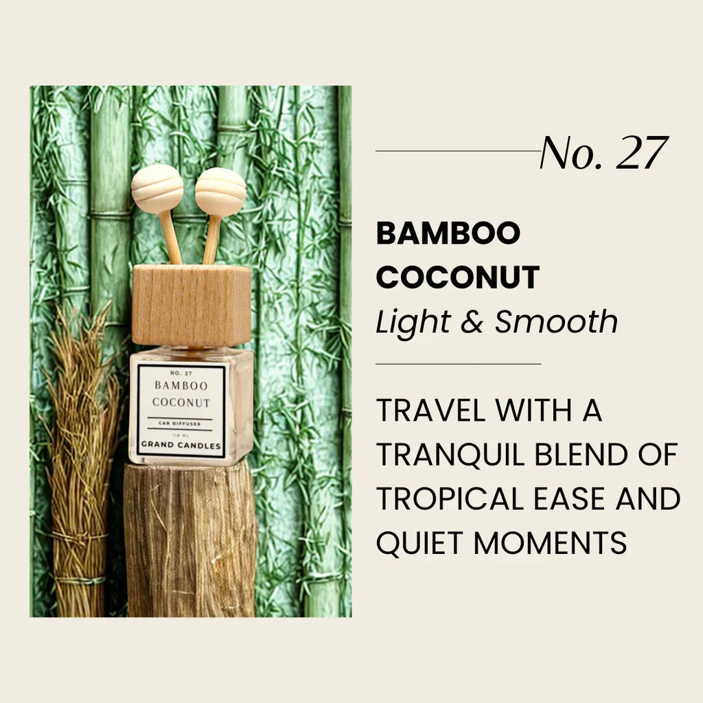 Bamboo Coconut Car Diffuser Grand Candles LLC