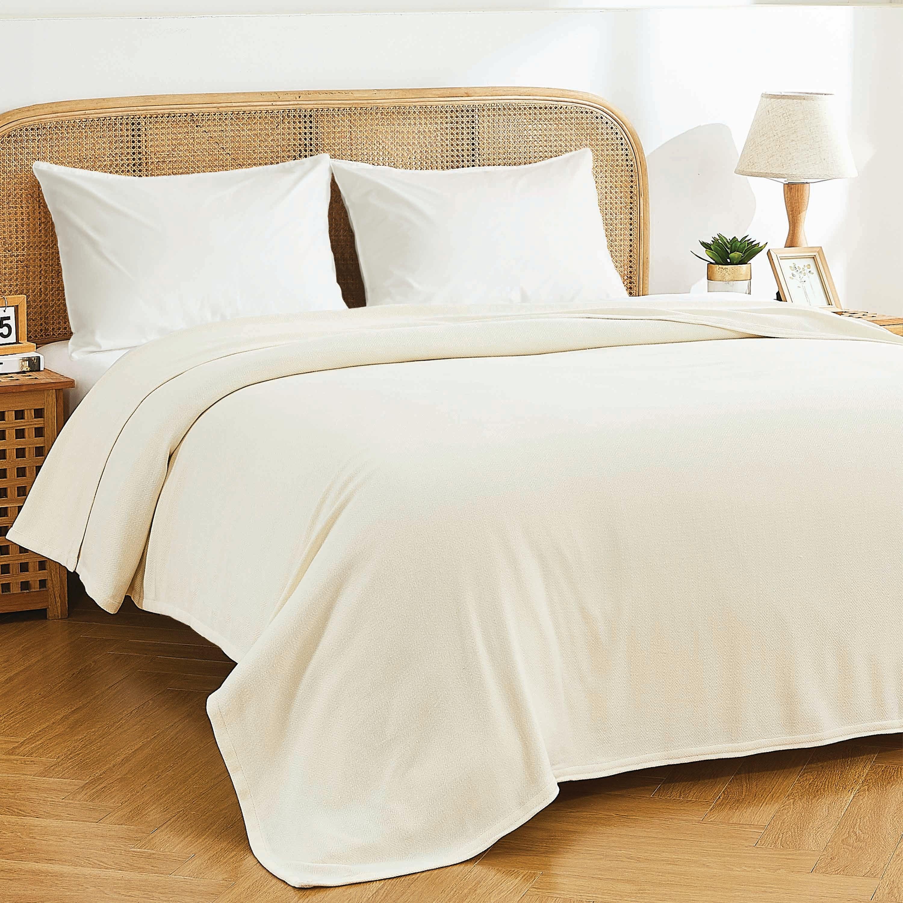 Bamboo Cotton Blanket, front view - House Of Avana