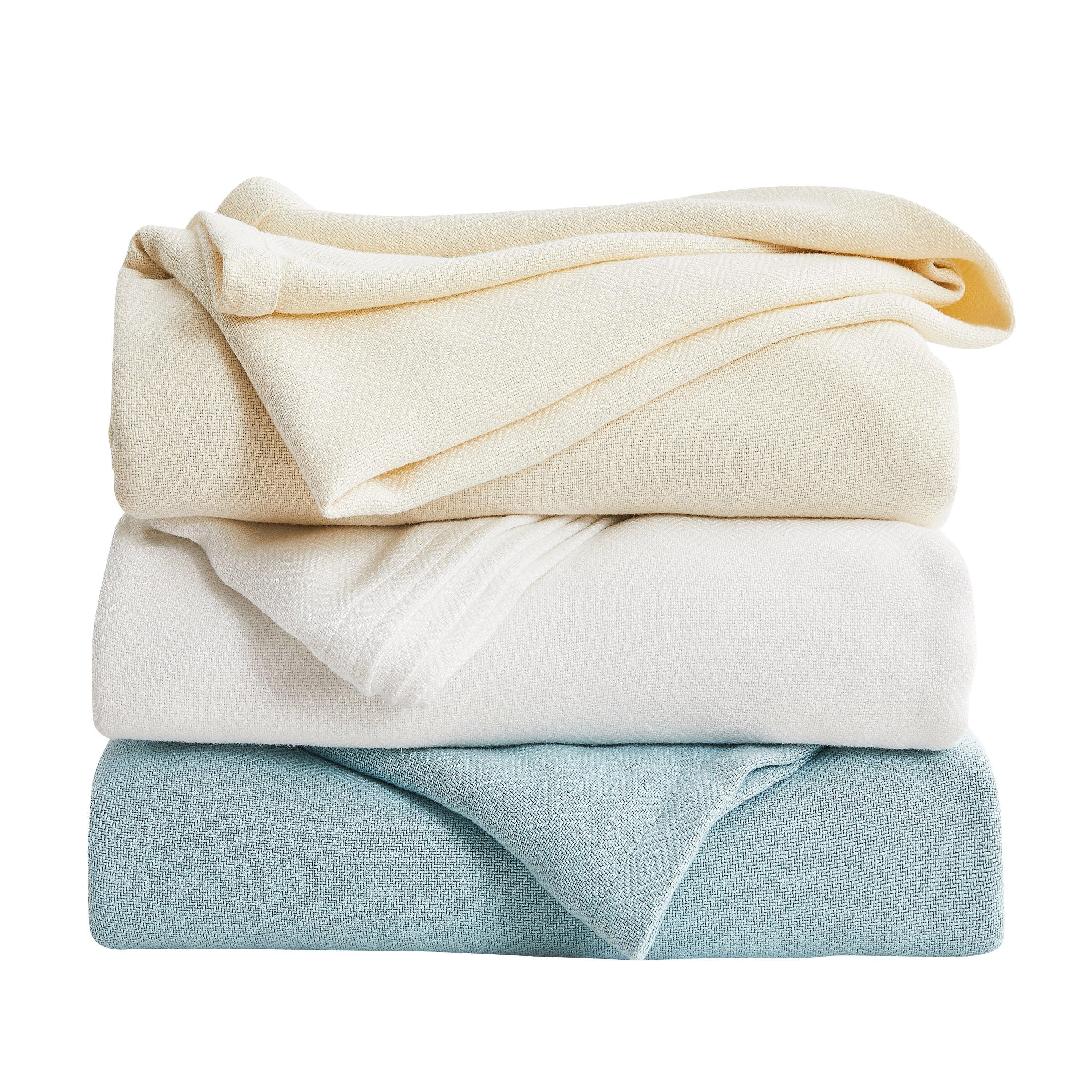 Bamboo Cotton Blanket, back view - House Of Avana