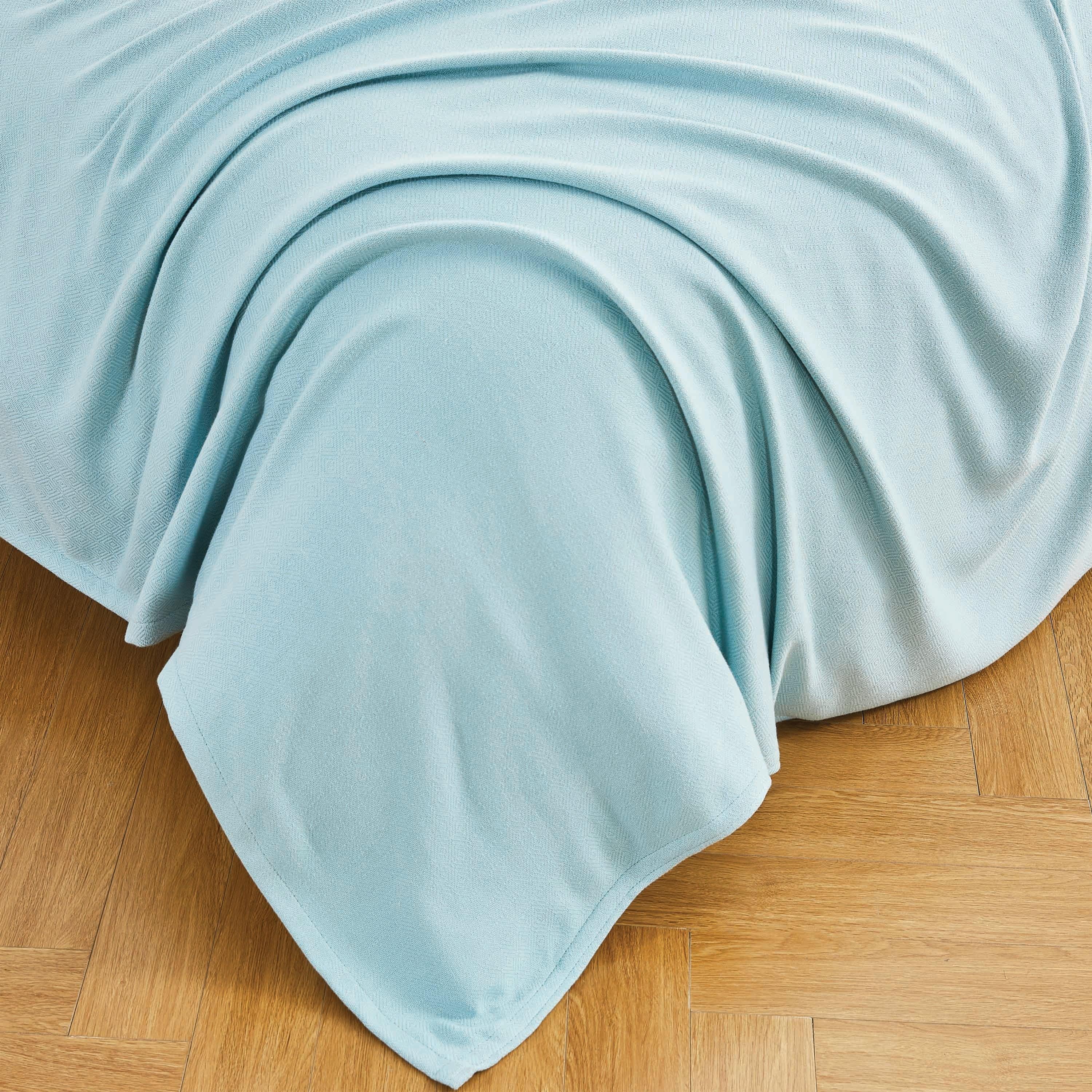 Bamboo Cotton Blanket, angled view - House Of Avana