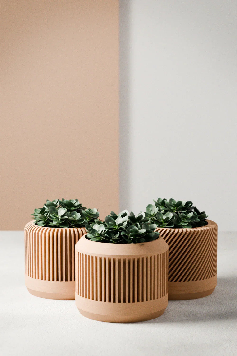 Bamboo Planter Set, front view - House Of Avana