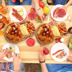 4pcs Christmas Bamboo Serving Platter 15 X 9.8 Inch Reusable Bamboo Plates Wooden Charcuterie Tray Funny Charcuterie Board Tree Serving Dish For Fruit Bread Cheese Xmas Gifts House Of Avana